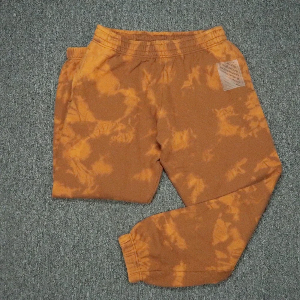 Alphalete Pants Mens Large Orange  Joggers Tapered Athletic Sweatpants Tie Dye‎